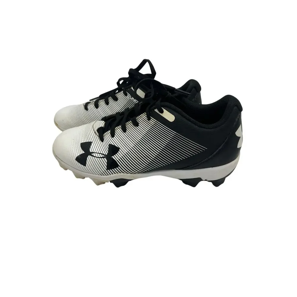 Under Armour Leadoff Low RM JR Baseball Cleat, 1297316-011, White/Black Size 3Y